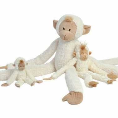Witte slingeraap knuffel